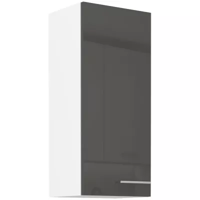 Hoher Hängeschrank LAJLA – Breite 40 cm, grau/weiß