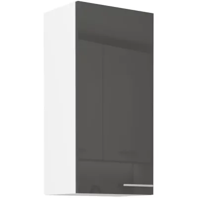 Hoher Hängeschrank LAJLA – Breite 45 cm, grau/weiß