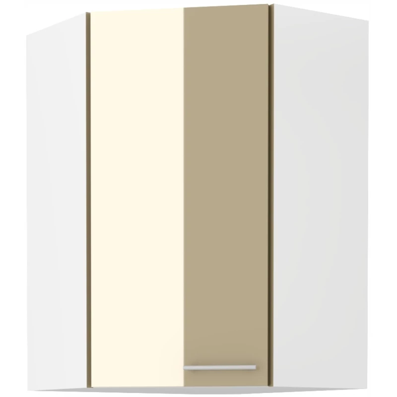 Eckhochschrank LAJLA – 60x60 cm, Cappuccino/Weiß