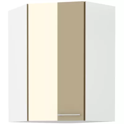 Eckhochschrank LAJLA – 60x60 cm, Cappuccino/Weiß