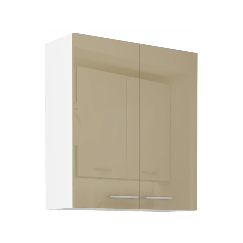 Hängehochschrank LAJLA – Breite 80 cm, Cappuccino/Weiß