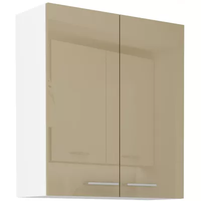 Hängehochschrank LAJLA – Breite 80 cm, Cappuccino/Weiß
