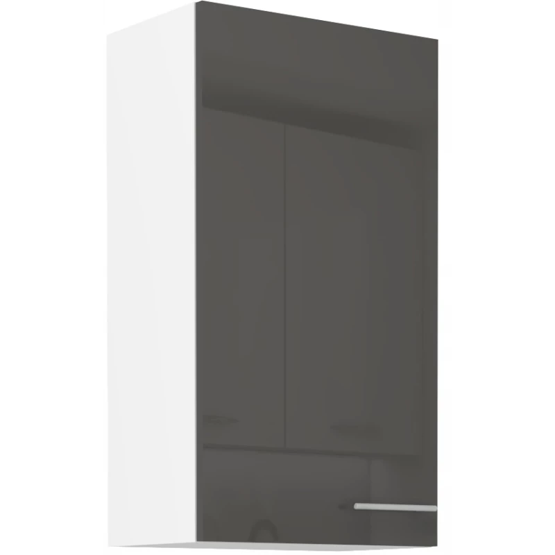 Hoher Hängeschrank LAJLA – Breite 50 cm, grau/weiß