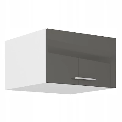 Oberer Tiefschrank mit Flügeltüren LAJLA - Breite 60 cm, grau/weiß