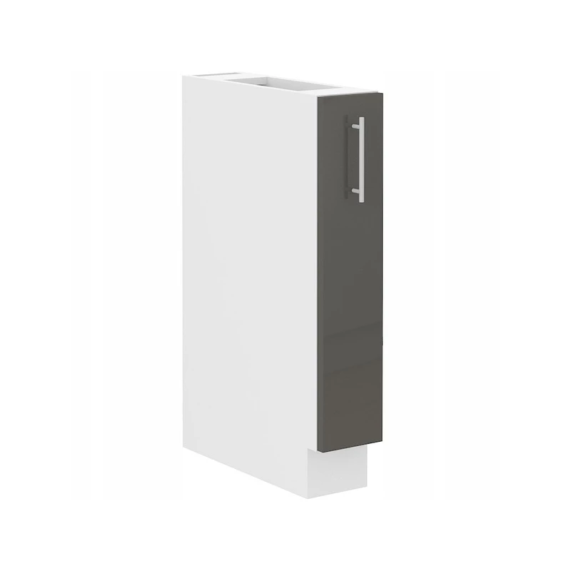 Auszugschrank LAJLA - Breite 15 cm, grau/weiß
