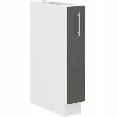 Auszugschrank LAJLA - Breite 15 cm, grau/weiß