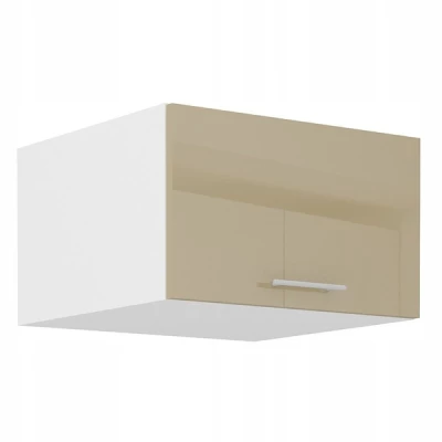 Oberer Tiefschrank mit Flügeltüren LAJLA - Breite 60 cm, Cappuccino/Weiß