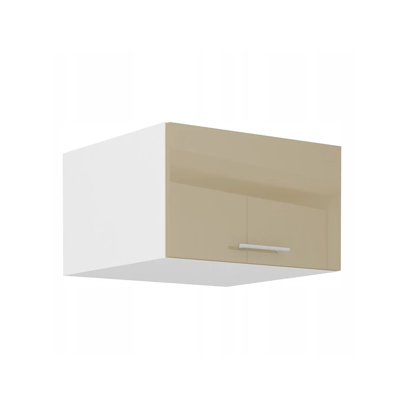 Oberer Tiefschrank mit Flügeltüren LAJLA - Breite 60 cm, Cappuccino/Weiß