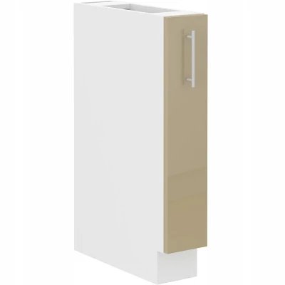 Auszugschrank LAJLA - Breite 15 cm, Cappuccino/Weiß
