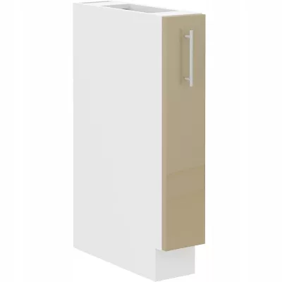 Auszugschrank LAJLA - Breite 15 cm, Cappuccino/Weiß