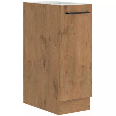 VANYA Auszugschrank - Breite 30 cm, Lancelot-Eiche, schwarzer Griff