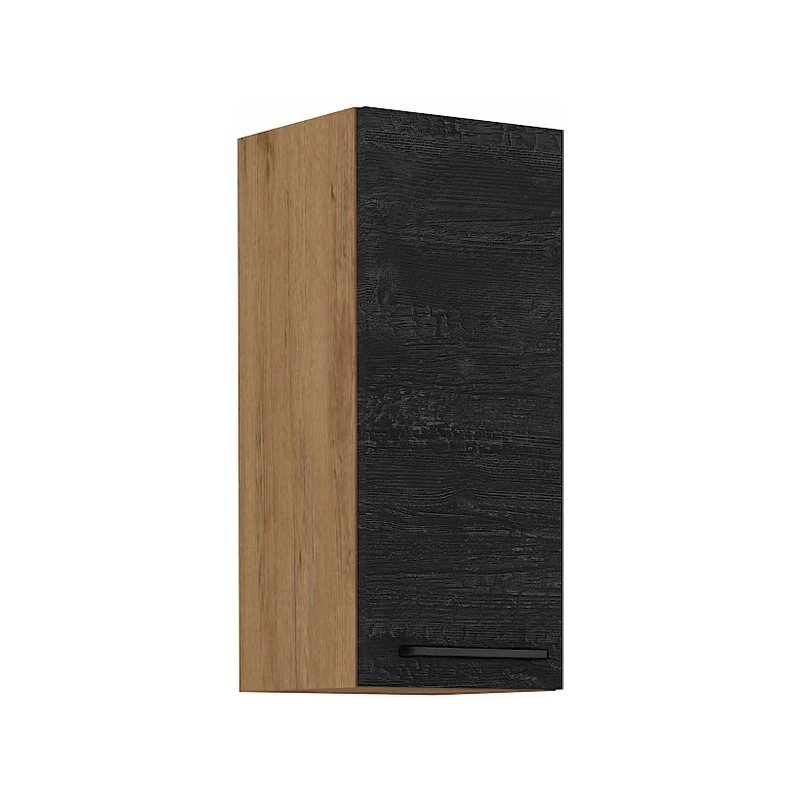 Küchenoberschrank VANYA - Breite 30 cm, dunkles Holz / Lancelot-Eiche