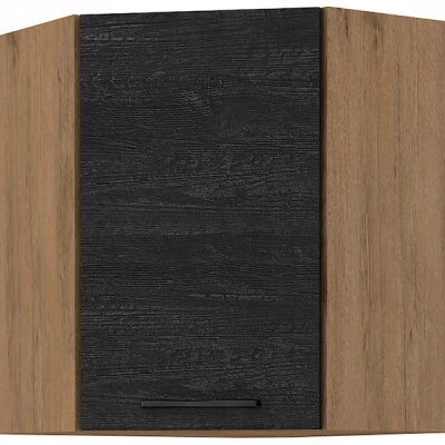 Eckoberschrank VANYA - 60x60 cm, dunkles Holz / Lancelot-Eiche