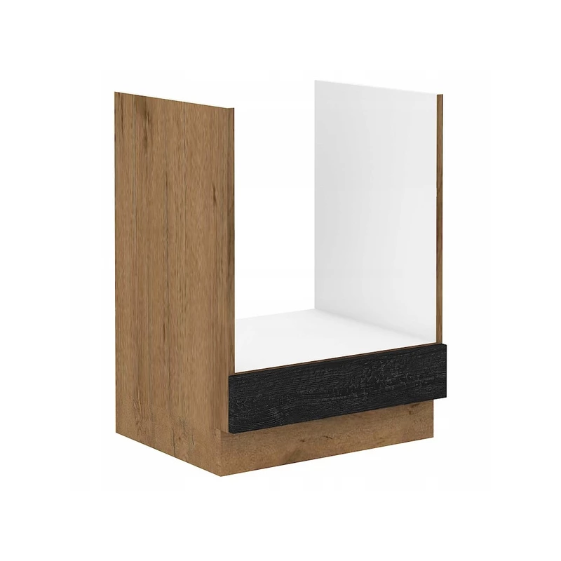 Ofenschrank VANYA - Breite 60 cm, dunkles Holz / Lancelot-Eiche