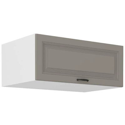 Tiefer Dunstabzugshaubenschrank SOPHIA - Breite 80 cm, Lichtgrau/Weiß