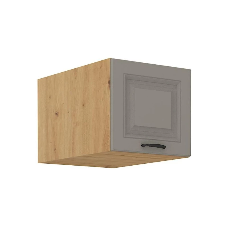 Oberschrank mit Flügeltüren SOPHIA – Breite 40 cm, Lichtgrau/Artisan Eiche