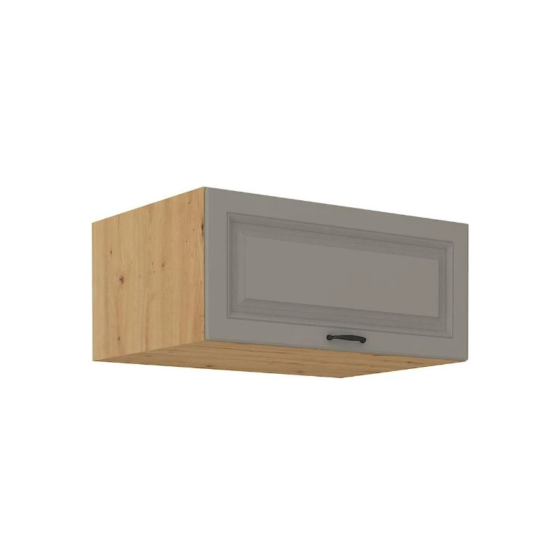 Tiefer Dunstabzugshaubenschrank SOPHIA – Breite 80 cm, Lichtgrau/Artisan Eiche