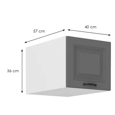 Oberschrank mit Flügeltüren SOPHIA - Breite 40 cm, grau/weiß
