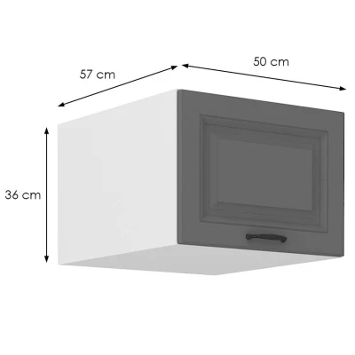 Oberschrank mit Flügeltüren SOPHIA - Breite 50 cm, grau/weiß