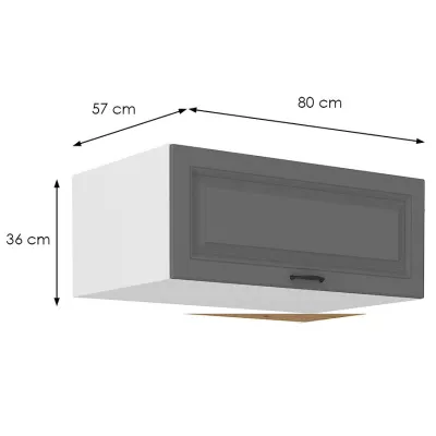Tiefe Dunstabzugshaube SOPHIA - Breite 80 cm, grau/weiß