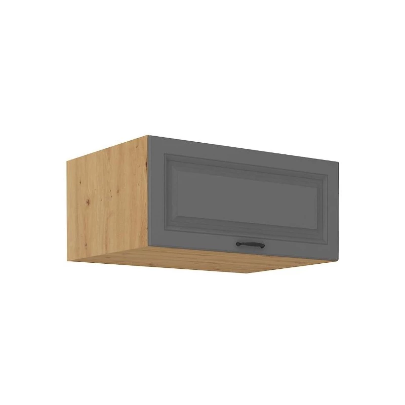Tiefer Dunstabzugshaubenschrank SOPHIA – Breite 80 cm, Grau/Artisan Eiche