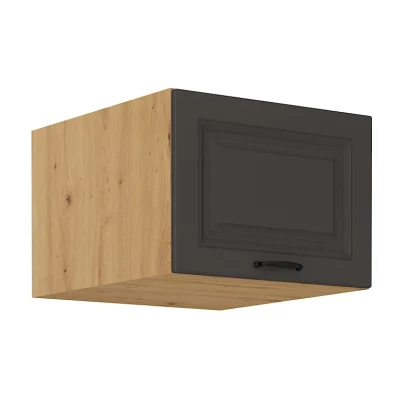 Oberschrank mit Flügeltüren SOPHIA – Breite 50 cm, Graphit/Artisan-Eiche