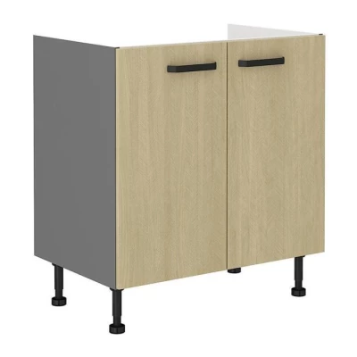 MYRIAM Waschbeckenunterschrank - Breite 80 cm, gemustert/anthrazit