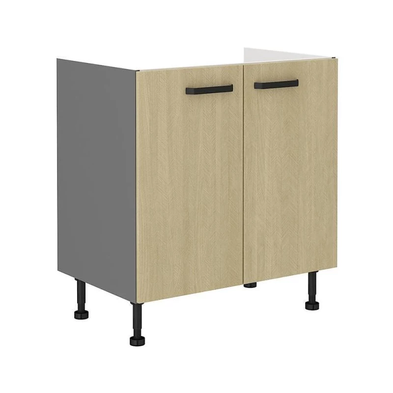 MYRIAM Waschbeckenunterschrank - Breite 80 cm, gemustert/anthrazit