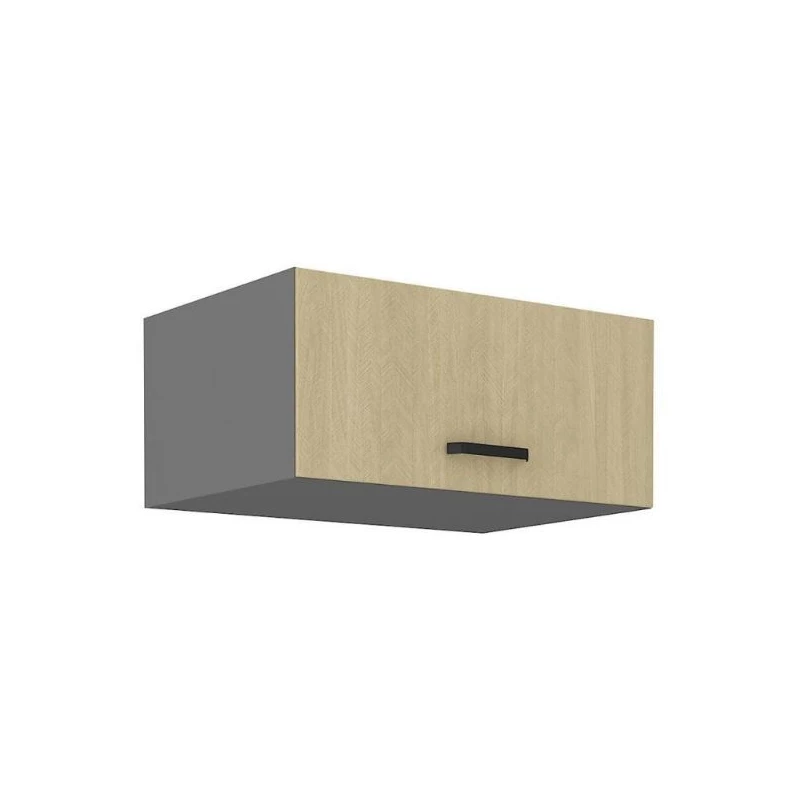 Tiefer Dunstabzugshaubenschrank MYRIAM – Breite 80 cm, gemustert/anthrazit