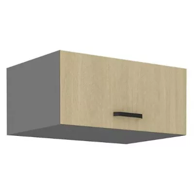 Tiefer Dunstabzugshaubenschrank MYRIAM – Breite 80 cm, gemustert/anthrazit