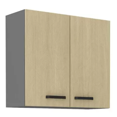 Küchenoberschrank MYRIAM – Breite 80 cm, gemustert/anthrazit