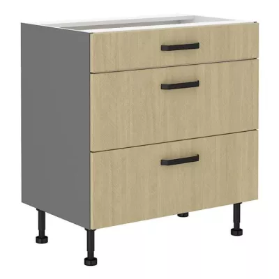 MYRIAM Unterschrank mit Schubladen - Breite 80 cm, gemustert/anthrazit