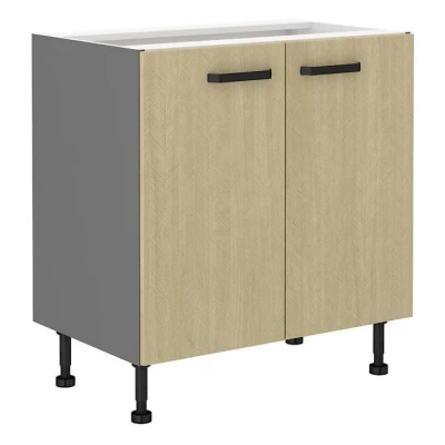 MYRIAM Unterschrank mit zwei Türen - Breite 80 cm, gemustert / anthrazit