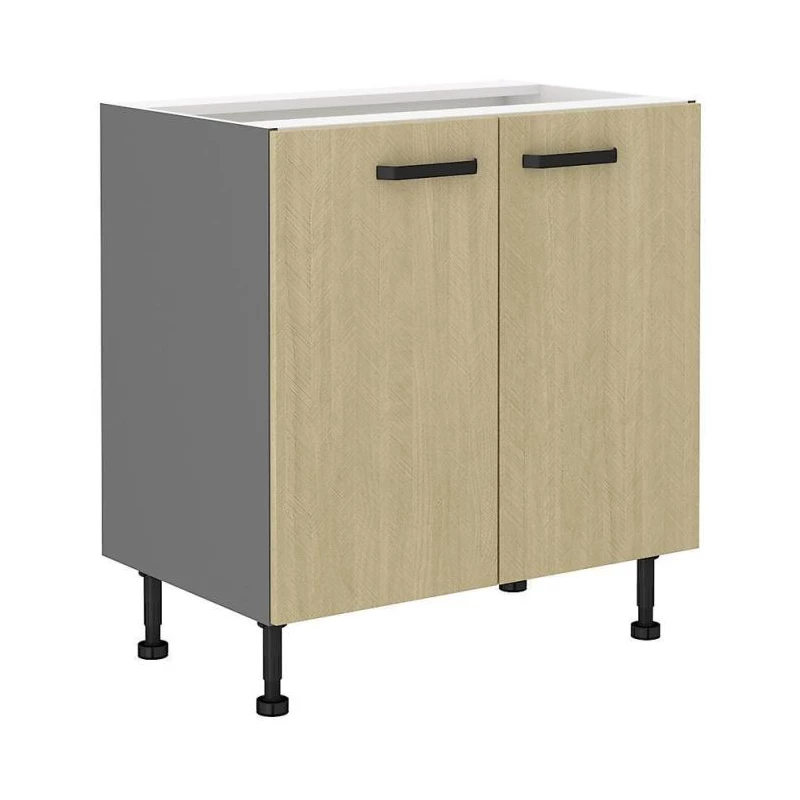 MYRIAM Unterschrank mit zwei Türen - Breite 80 cm, gemustert / anthrazit