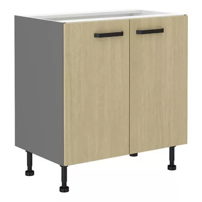 MYRIAM Unterschrank mit zwei Türen - Breite 80 cm, gemustert / anthrazit