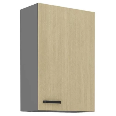 Hoher Hängeschrank MYRIAM – Breite 60 cm, gemustert/anthrazit
