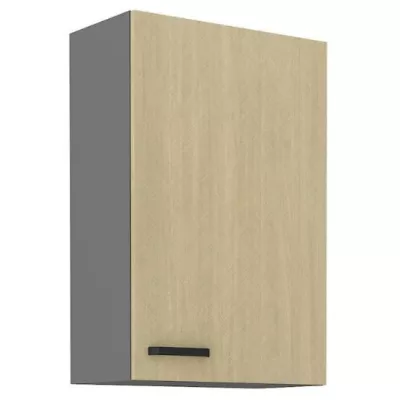 Hoher Hängeschrank MYRIAM – Breite 60 cm, gemustert/anthrazit