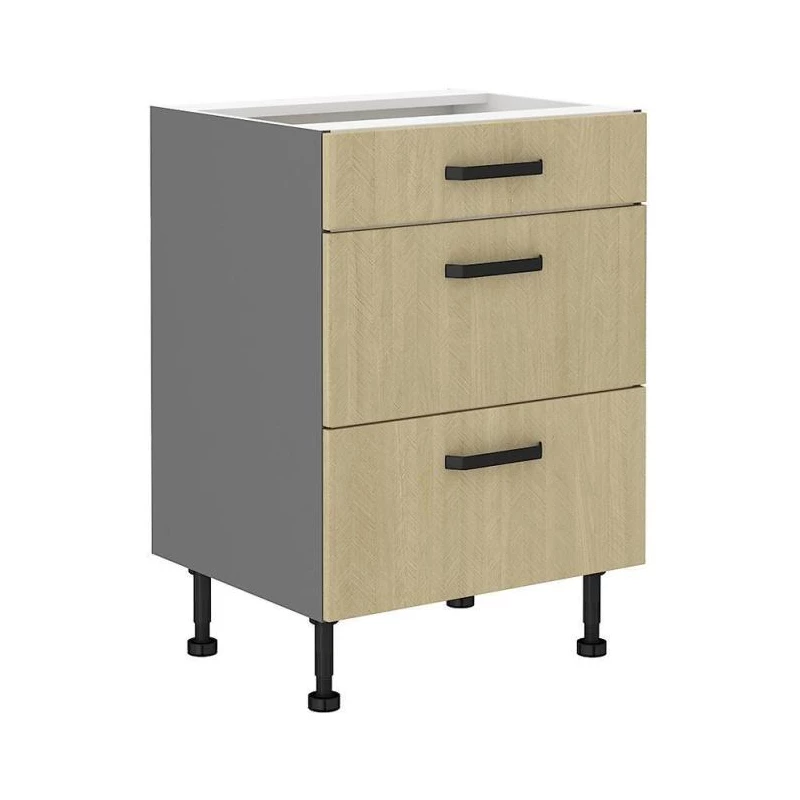 Schubladenschrank MYRIAM - Breite 60 cm, gemustert / anthrazit