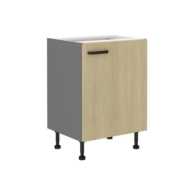 MYRIAM Unterschrank mit einer Tür - Breite 60 cm, gemustert / anthrazit