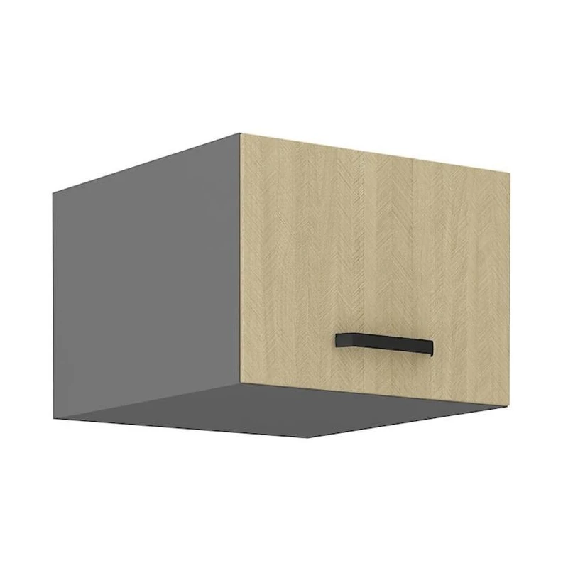 Oberschrank mit Flügeltüren MYRIAM – Breite 50 cm, gemustert/anthrazit