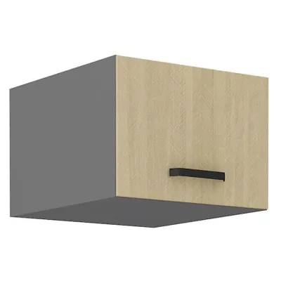 Oberschrank mit Flügeltüren MYRIAM – Breite 50 cm, gemustert/anthrazit
