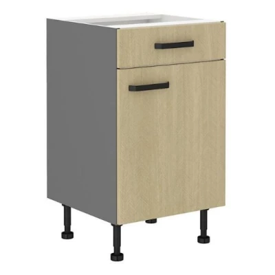 Unterschrank mit Schublade MYRIAM – Breite 50 cm, gemustert/anthrazit