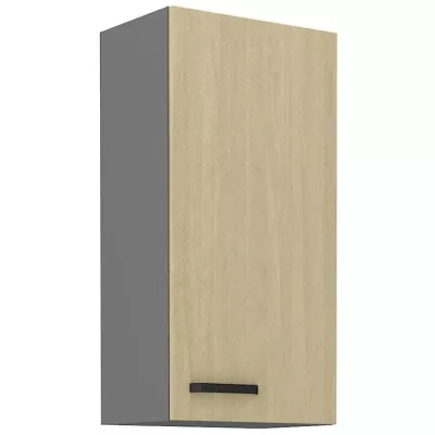 Hoher Hängeschrank MYRIAM – Breite 45 cm, gemustert/anthrazit