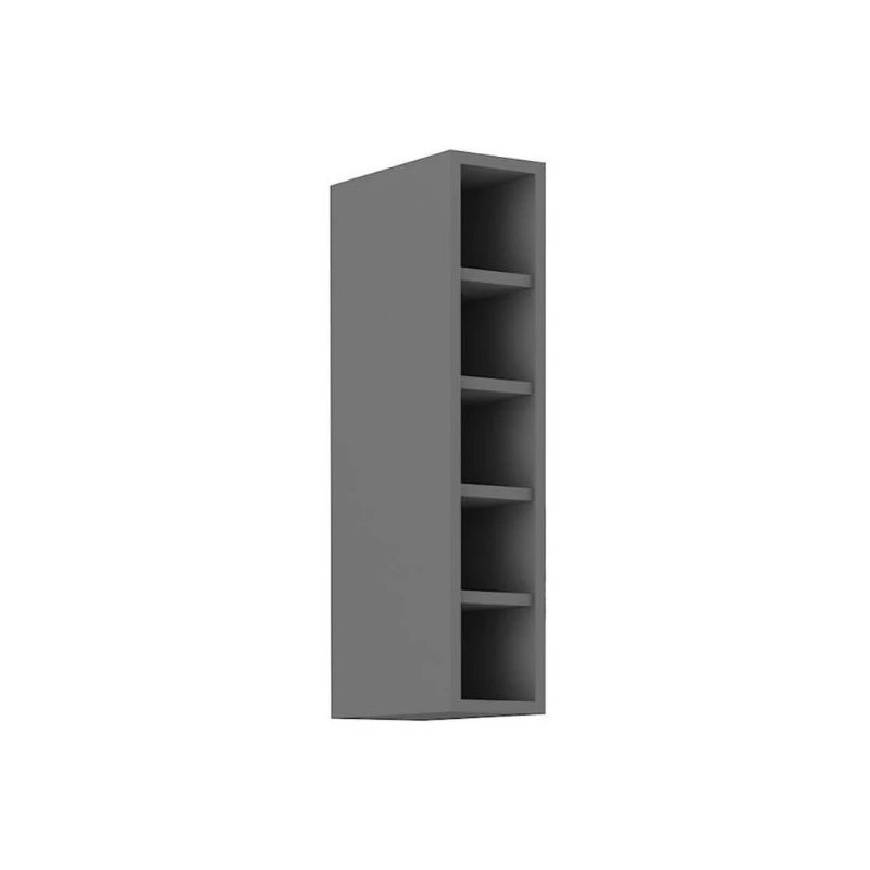 Offener Oberschrank MYRIAM - Breite 15 cm, anthrazit