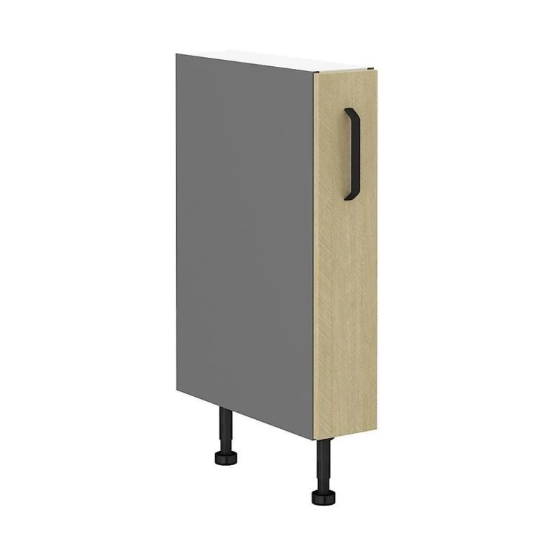 MYRIAM Auszugschrank - Breite 15 cm, gemustert/anthrazit