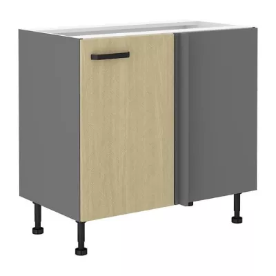 Eck-Erweiterungsschrank MYRIAM – Breite 105 cm, gemustert/anthrazit