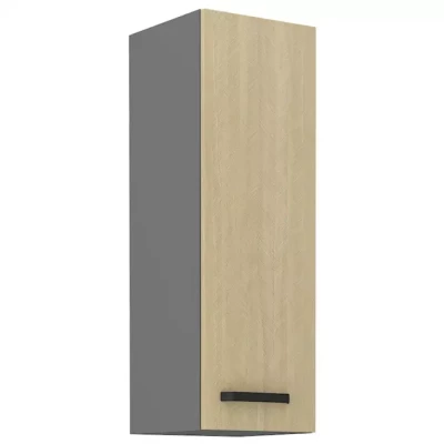 Hoher Hängeschrank MYRIAM – Breite 30 cm, gemustert/anthrazit