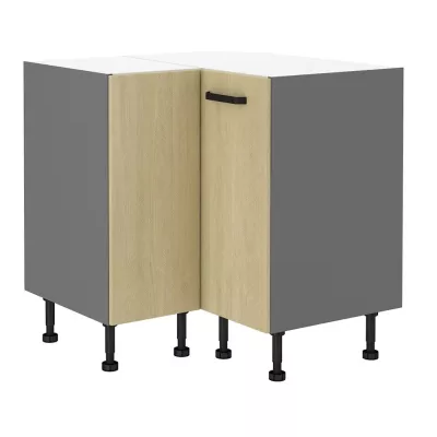 MYRIAM Eckunterschrank - Breite 90x90 cm, gemustert / anthrazit