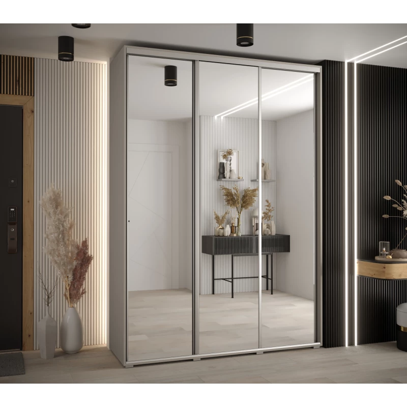 Kleiderschrank INDIRA 2 - 170/45 cm, Kaschmir/Silber