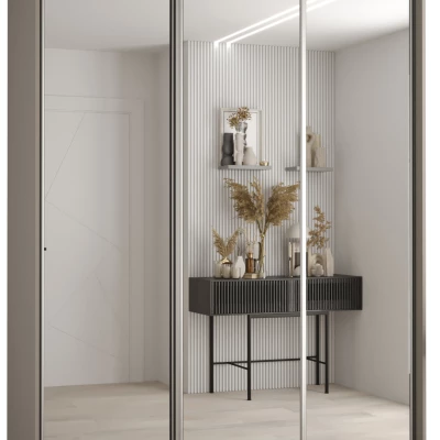 Kleiderschrank INDIRA 2 - 170/45 cm, Kaschmir/Silber